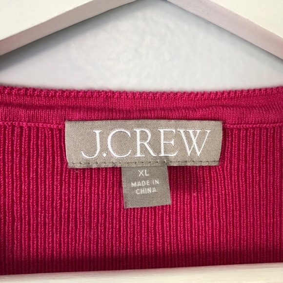 J Crew Pink Ribbed Lyocell Tencel Blend Sweater Tank XL - Picture 3 of 11